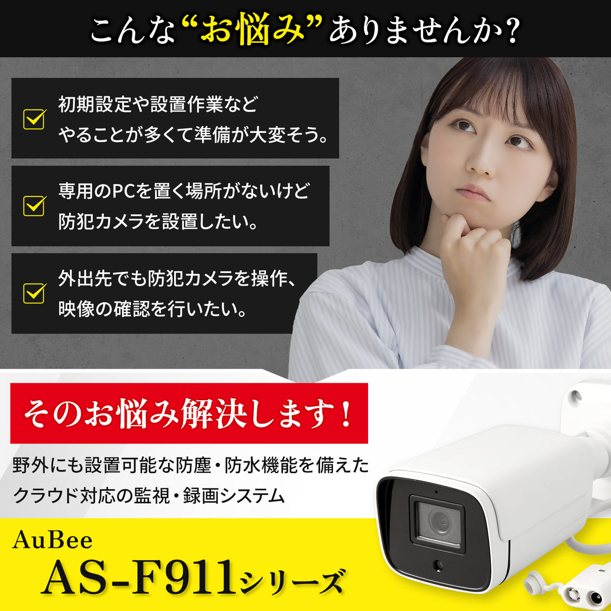 【防犯カメラ・監視システム】AS-F911B