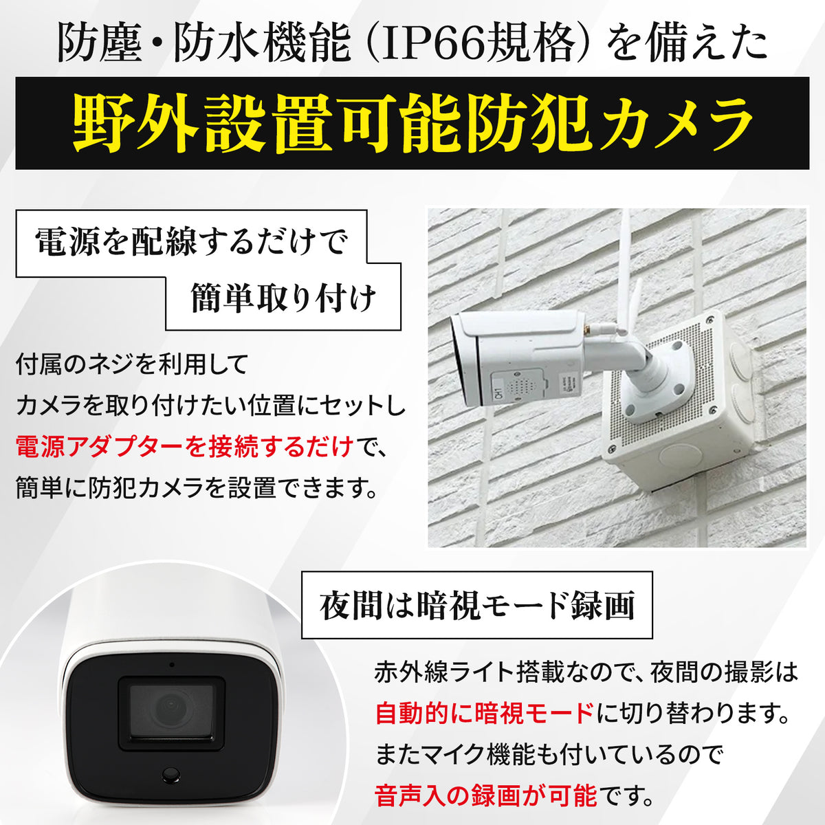 【防犯カメラ・監視システム】AS-F911B